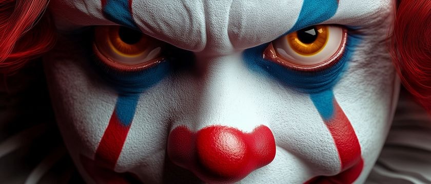 Интригующий взгляд клоуна