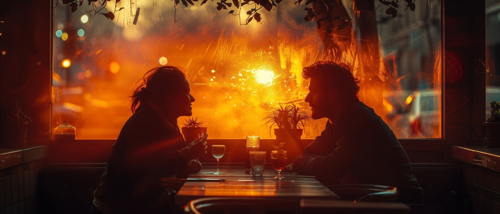 В уединённом кафе старый друг дарит другому ключ от своего дома Как символ доверия и верности дружбе, преодолевая все преграды прошлого.