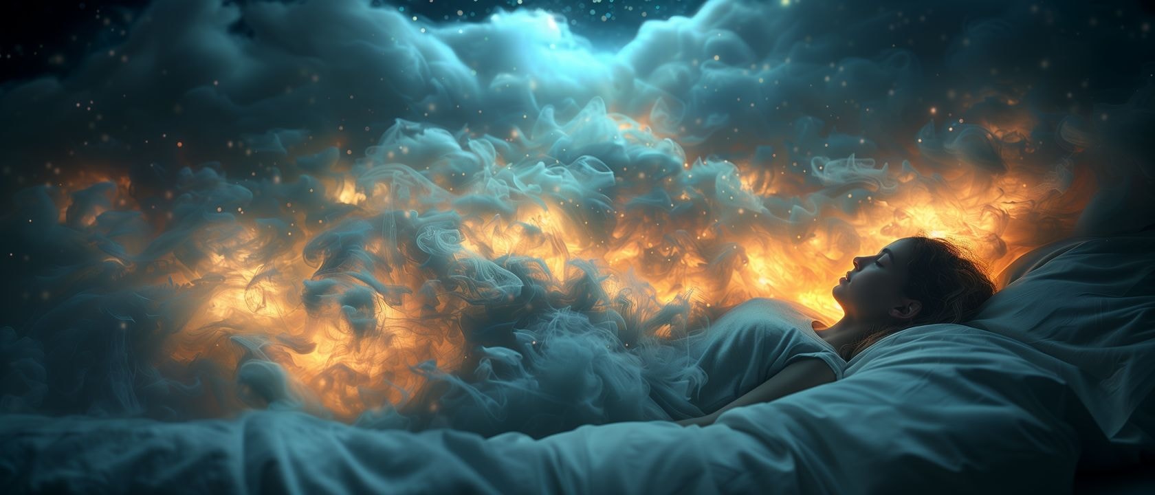 Во время глубокого сна Человек пребывает в своей постели, где его личность претерпевает удивительный процесс трансформации.